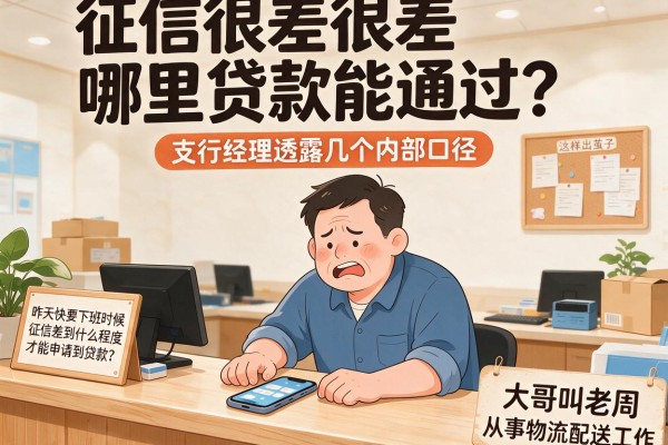 征信很差很差哪里贷款能通过？支行经理透露几个内部口径