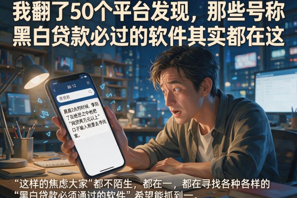我翻了50个平台发现，那些号称黑白贷款必过的软件其实都在这