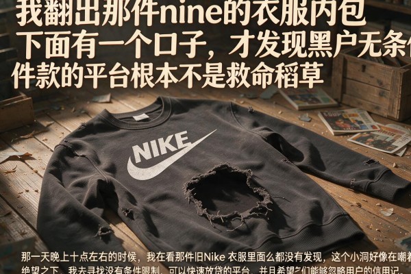 我翻出那件nike的衣服内包下面有一个口子，才发现黑户无条件下款的平台根本不是救命稻草