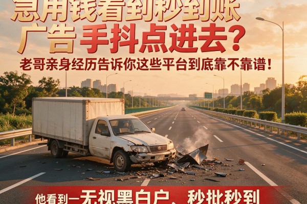 急用钱看到秒到账广告手抖点进去？老哥亲身经历告诉你这些平台到底靠不靠谱！