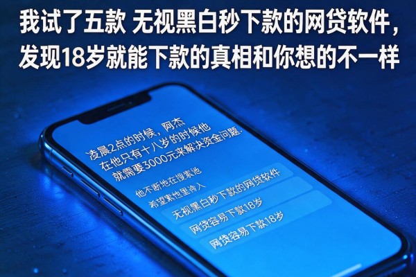 我试了五款无视黑白秒下款的网贷软件，发现18岁就能下款的真相和你想的不一样