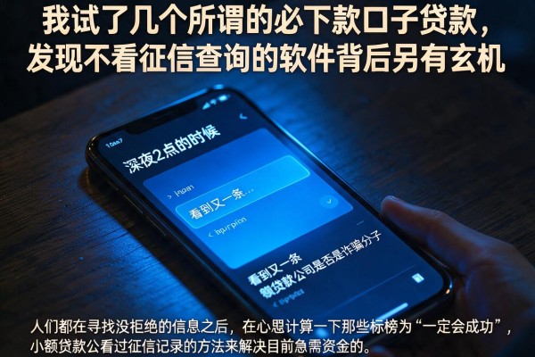 我试了几个所谓的必下款口子贷款，发现不看征信查询的软件背后另有玄机