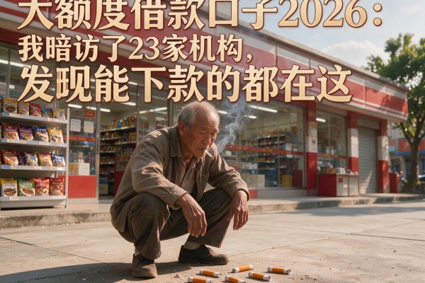 大额度借款口子2026：我暗访了23家机构，发现能下款的都在这