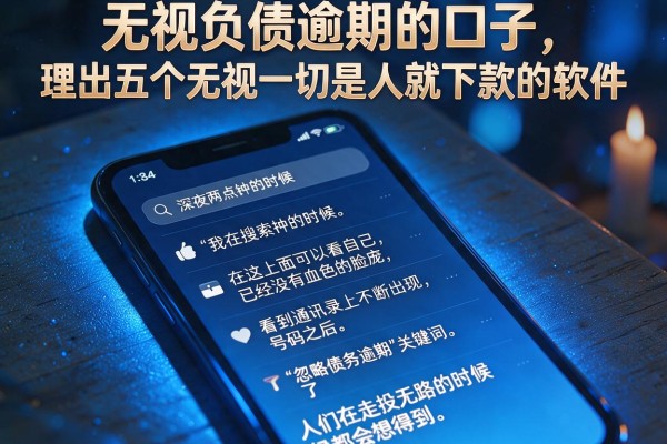 无视负债逾期的口子，理出五个无视一切是人就下款的软件