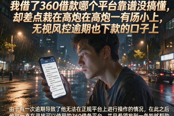 我借了360借款哪个平台靠谱没搞懂，却差点栽在高炮无视风控逾期也下款的口子上