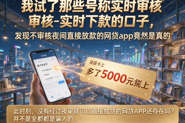 我试了那些号称实时审核实时下款的口子，发现不审核夜间直接放款的网贷app竟然是真的