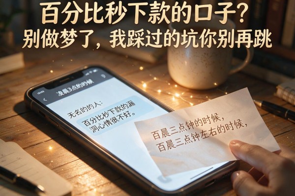 百分比秒下款的口子？别做梦了，我踩过的坑你别再跳