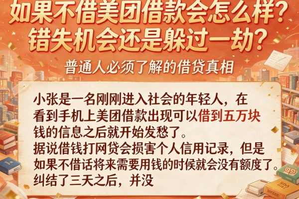 如果不借美团借款会怎么样？错失机会还是躲过一劫？普通人必须了解的借贷真相