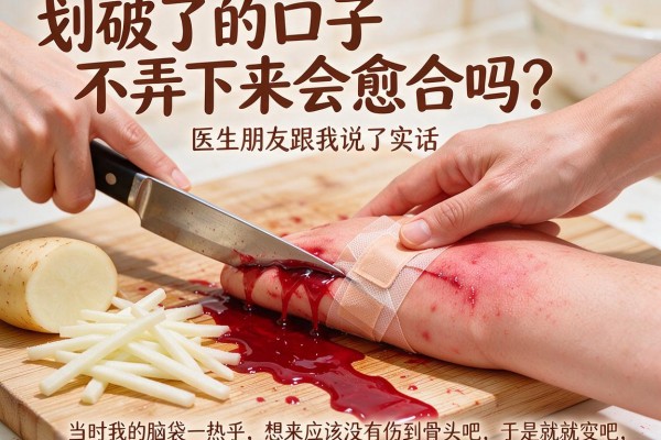 划破了的口子不弄下来会愈合吗？医生朋友跟我说了实话