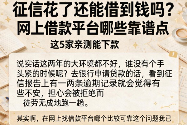 征信花了还能借到钱吗?网上借款平台哪些靠谱点,这5家亲测能下款