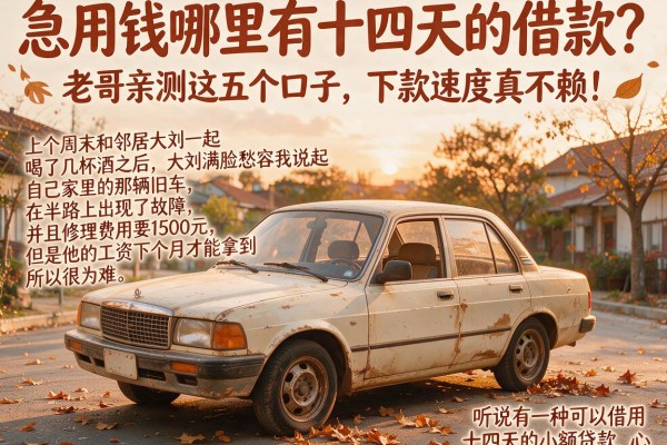 急用钱哪里有十四天的借款?老哥亲测这五个口子,下款速度真不赖!