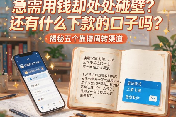 急需用钱却处处碰壁？还有什么下款的口子吗？揭秘五个靠谱周转渠道