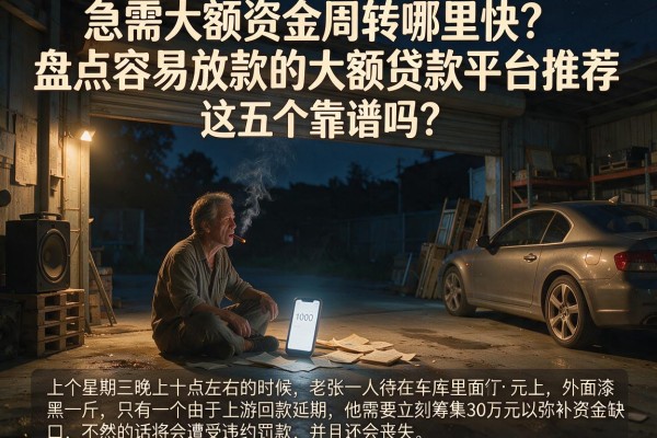 急需大额资金周转哪里快？盘点容易放款的大额贷款平台推荐，这五个靠谱吗？