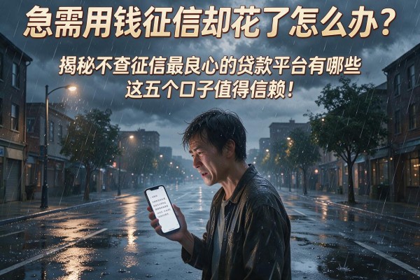 急需用钱征信却花了怎么办？揭秘不查征信最良心的贷款平台有哪些，这五个口子值得信赖！