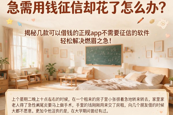 急需用钱征信却花了怎么办？揭秘几款可以借钱的正规app不需要征信的软件，轻松解决燃眉之急！