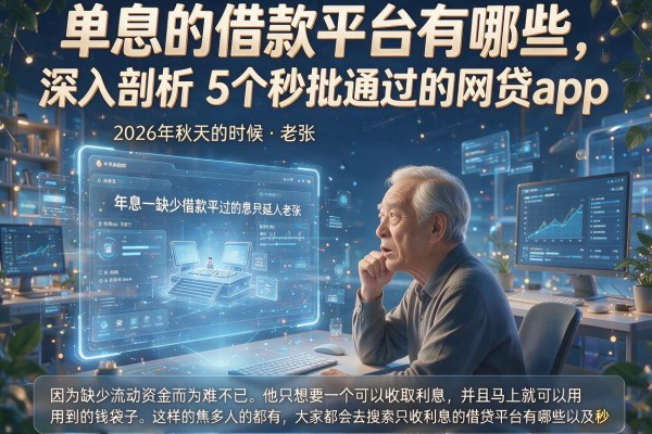 单息的借款平台有哪些，深入剖析5个秒批通过的网贷app