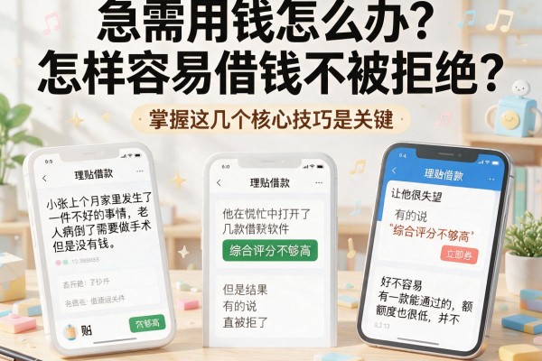 急需用钱怎么办？怎样容易借钱不被拒绝？掌握这几个核心技巧是关键