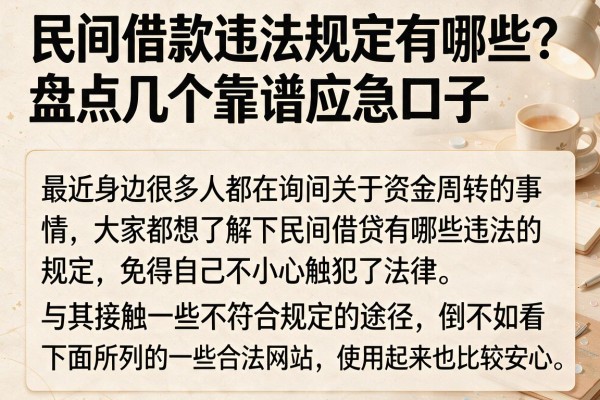 民间借款违法规定有哪些？盘点几个靠谱应急口子
