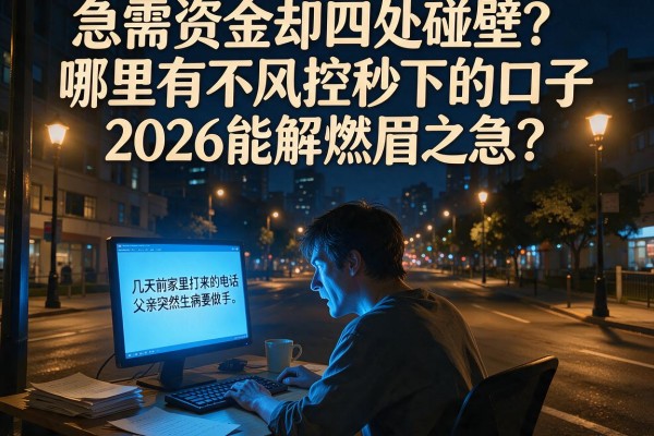 急需资金却四处碰壁？哪里有不风控秒下的口子2026能解燃眉之急？