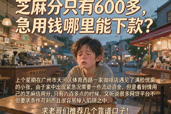 芝麻分只有600多,急用钱哪里能下款?求老哥们推荐几个靠谱口子!