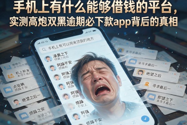 手机上有什么能够借钱的平台，实测高炮双黑逾期必下款app背后的真相