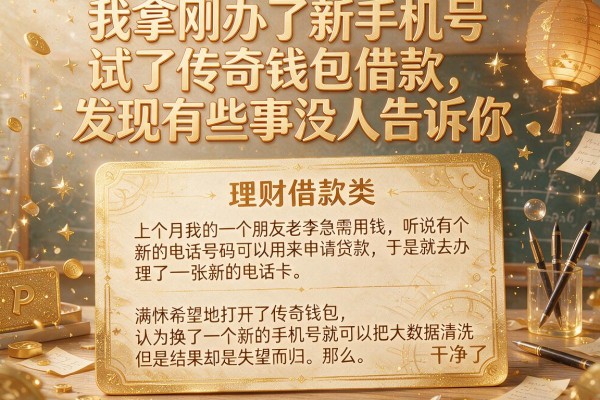 我拿刚办的新手机号试了传奇钱包借款，发现有些事没人告诉你
