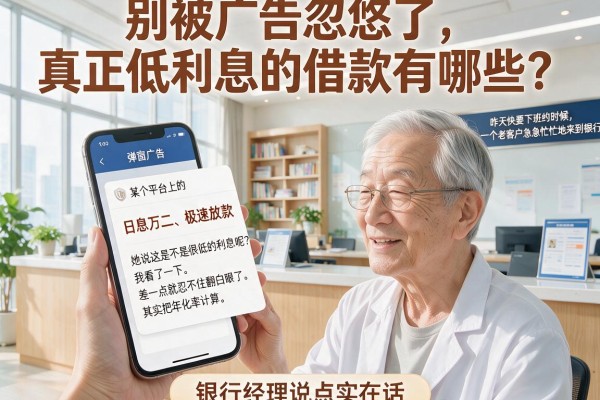 别被广告忽悠了，真正低利息的借款有哪些？银行经理说点实在话