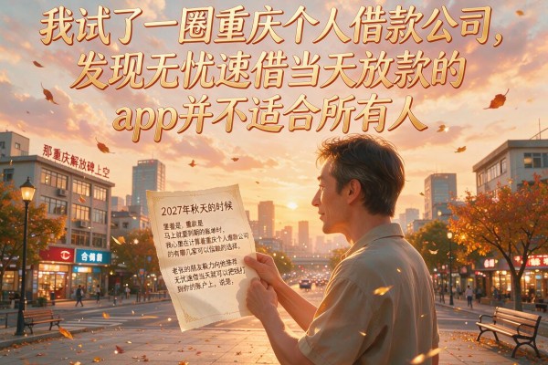 我试了一圈重庆个人借款公司，发现无忧速借当天放款的app并不适合所有人