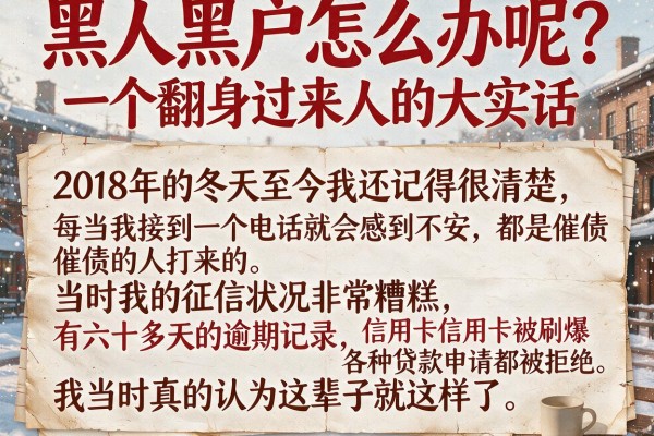 黑人黑户怎么办呢？一个翻身过来人的大实话