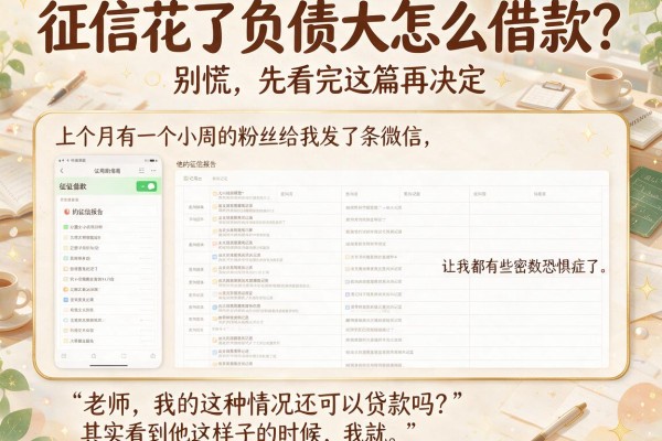 征信花了负债大怎么借款？别慌，先看完这篇再决定