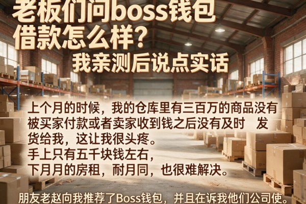 老板们问boss钱包借款怎么样？我亲测后说点实话
