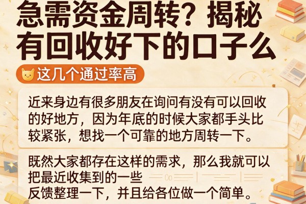 急需资金周转？揭秘有回收好下的口子么这几个通过率高