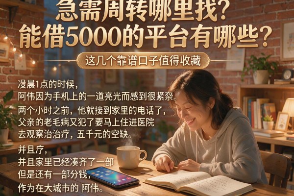 急需周转哪里找?能借5000的平台有哪些?这几个靠谱口子值得收藏