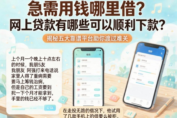 急需用钱哪里借？网上贷款有哪些可以顺利下款？揭秘五大靠谱平台助你渡过难关