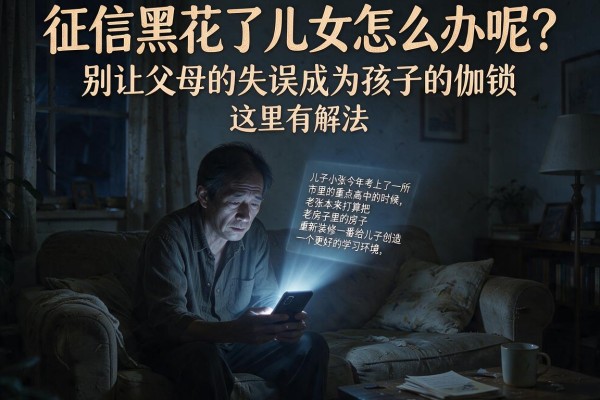 征信黑花了儿女怎么办呢？别让父母的失误成为孩子的枷锁，这里有解法