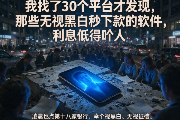 我找了30个平台才发现，那些无视黑白秒下款的软件，利息低得吓人