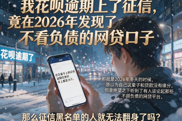 我花呗逾期上了征信，竟在2026年发现了不看负债的网贷口子