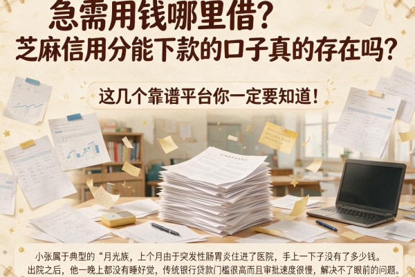 急需用钱哪里借？芝麻信用分能下款的口子真的存在吗？这几个靠谱平台你一定要知道！