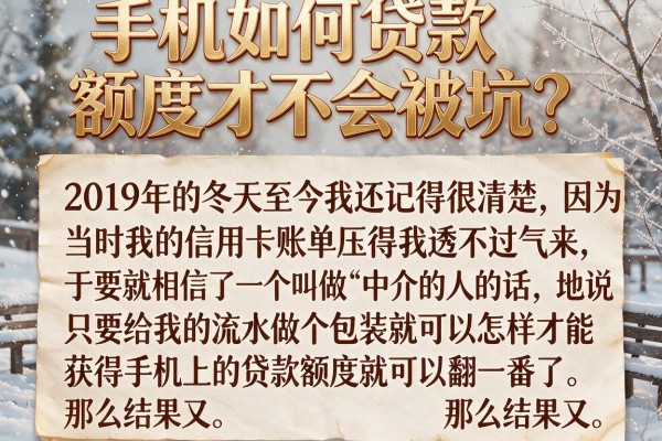 手机如何贷款额度才不会被坑？一个负债人的血泪教训