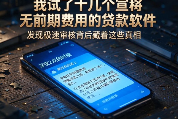 我试了十几个宣称无前期费用的贷款软件，发现极速审核背后藏着这些真相