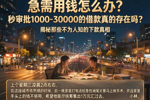 急需用钱怎么办？秒审批1000-30000的借款真的存在吗？揭秘那些不为人知的下款真相