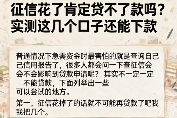 征信花了肯定贷不了款吗?实测这几个口子还能下款
