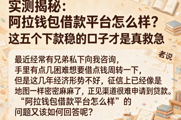 实测揭秘：阿拉钱包借款平台怎么样？这五个下款稳的口子才是真救急