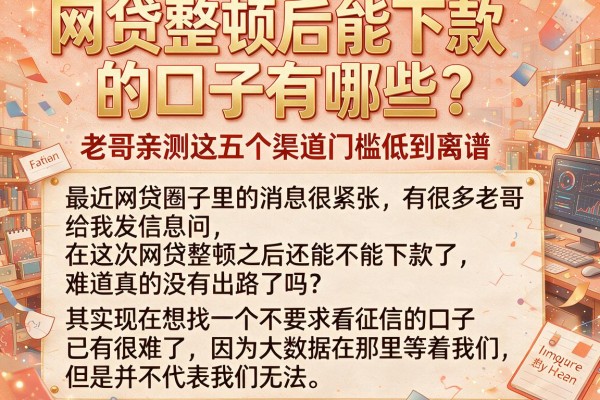 网贷整顿后能下款的口子有哪些？老哥亲测这五个渠道门槛低到离谱