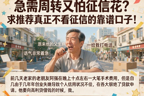 急需周转又怕征信花？求推荐真正不看征信的靠谱口子！