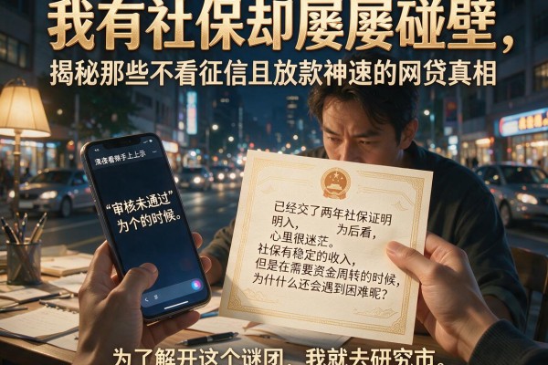 我有社保却屡屡碰壁，揭秘那些不看征信且放款神速的网贷真相