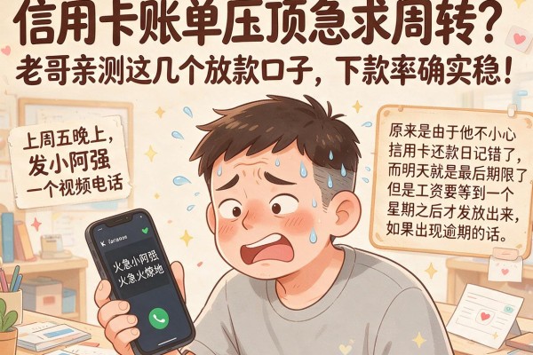 信用卡账单压顶急求周转？老哥亲测这几个放款口子，下款率确实稳！