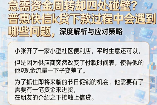 急需资金周转却四处碰壁？普惠快信k贷下款过程中会遇到哪些问题，深度解析与应对策略