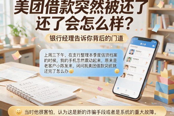 美团借款突然被还了会怎么样？银行经理告诉你背后的门道