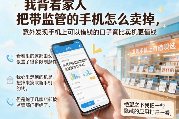 我背着家人把带监管的手机怎么卖掉，意外发现手机上可以借钱的口子竟比卖机更值钱